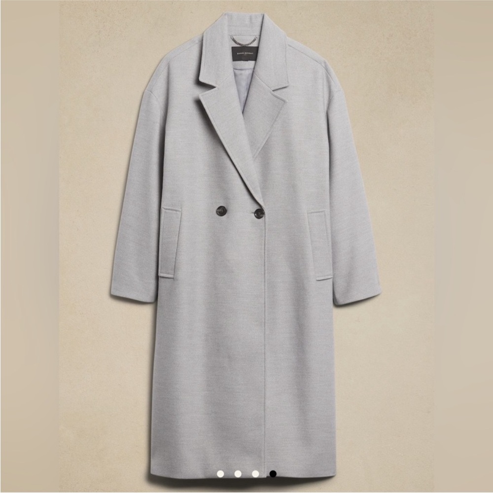 Banana Republic Light Gray Trench Coat